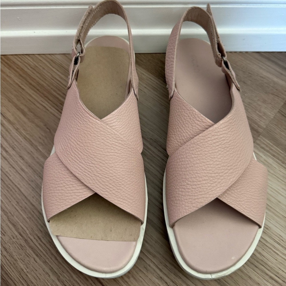 Blush Crisscross Slingback Sandals